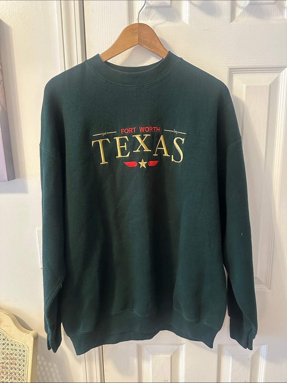 Fort Worth Texas Green & Gold Crewneck Sweatshirt